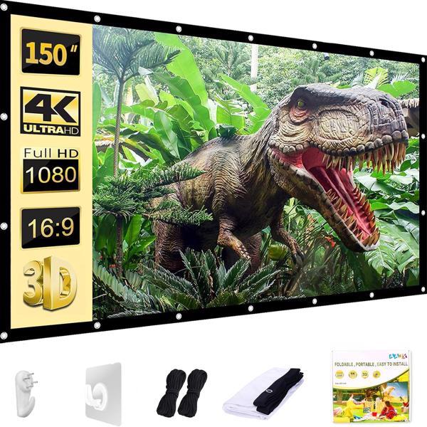 0-120 Inch Portable Foldable High-definition Wrinkle Resistant Projection Screen