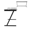 Z Shaped Large Computer Table PC Gaming Desk with RGB LED Light Home Furniture Gaming Supplies